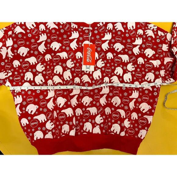 Wildfox Coca-Cola Red Polar Bear Print Crewneck Pullover Sweatshirt Size S NWT - Picture 5 of 7